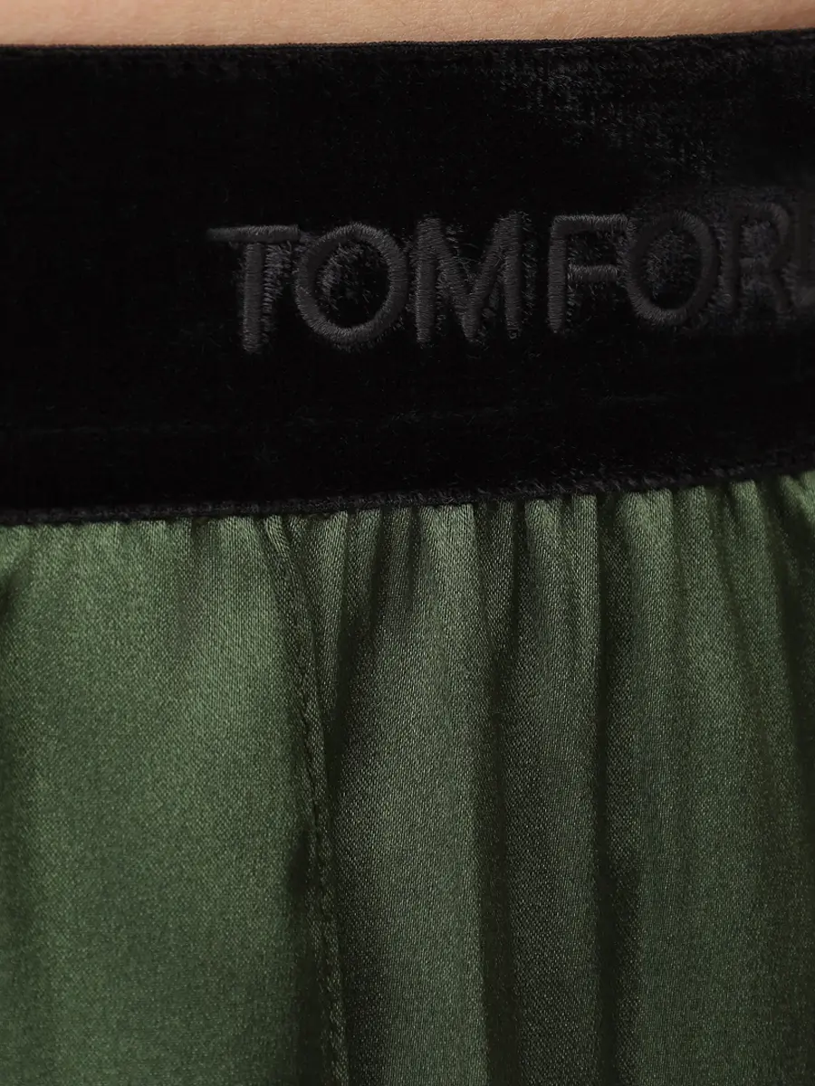 Брюки шелковые TOM FORD PAW683-FAX881 Зеленый  Фото 6