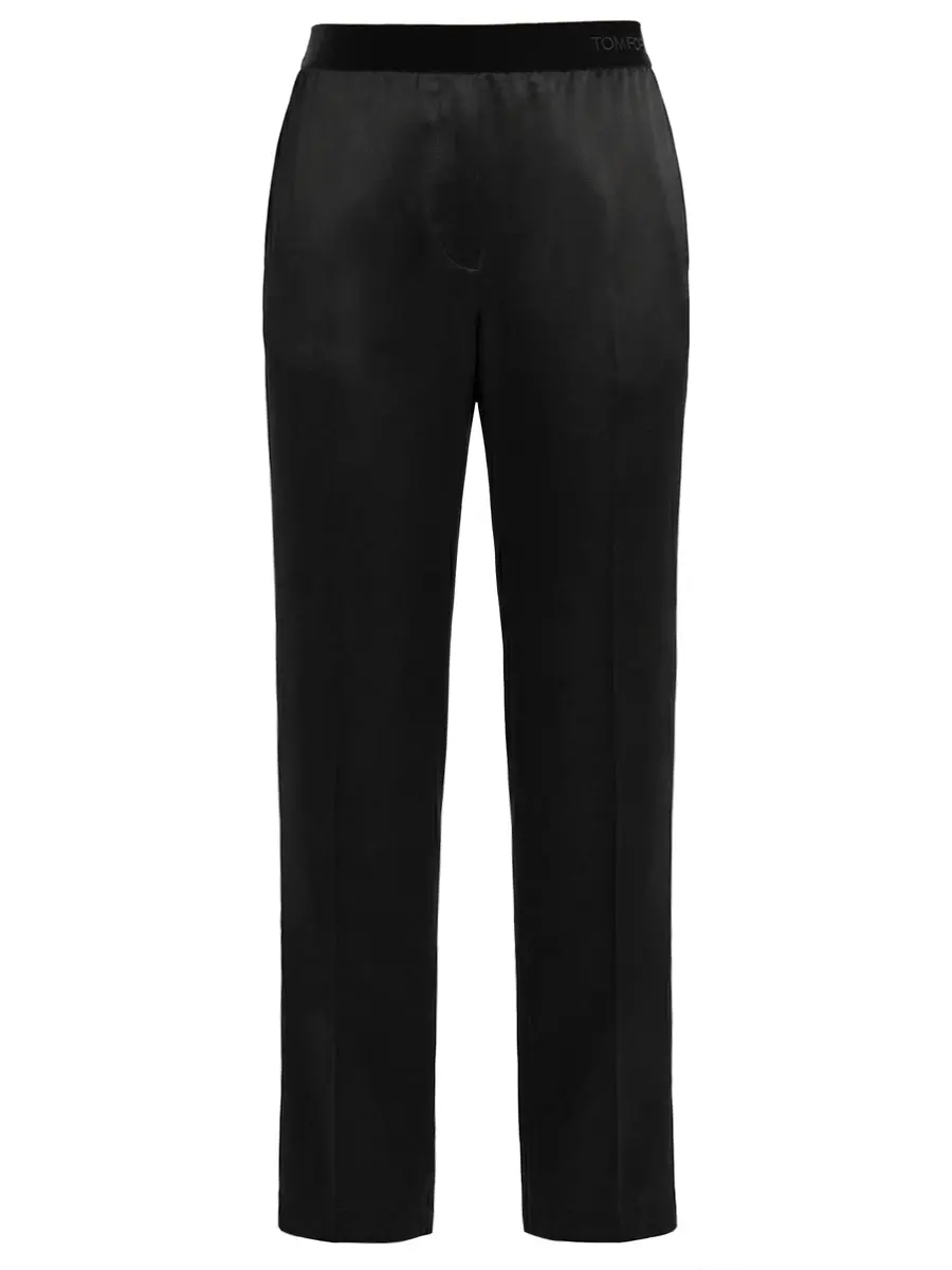 Брюки шелковые TOM FORD PAW683-FAX881 Черный 