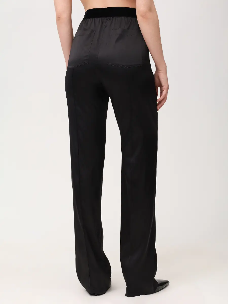 Брюки шелковые TOM FORD PAW683-FAX881 Черный  Фото 3