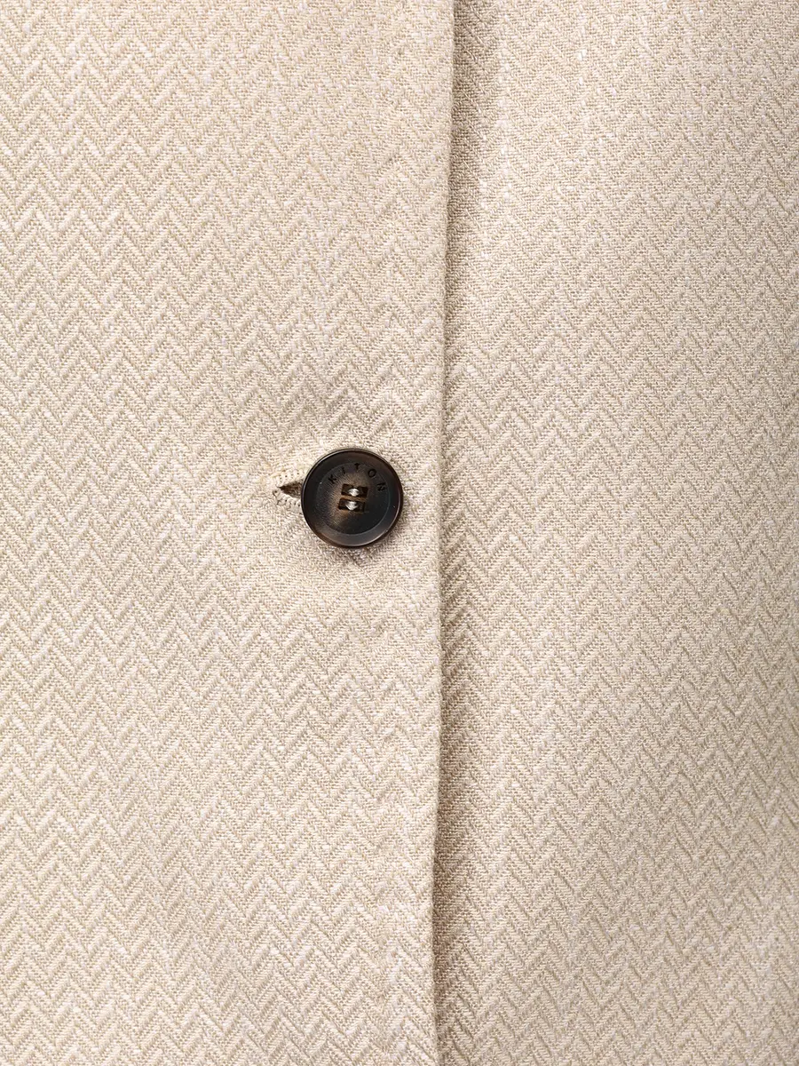 Жилет из вискозы KITON D61418K0922G03000 Бежевый  Фото 6