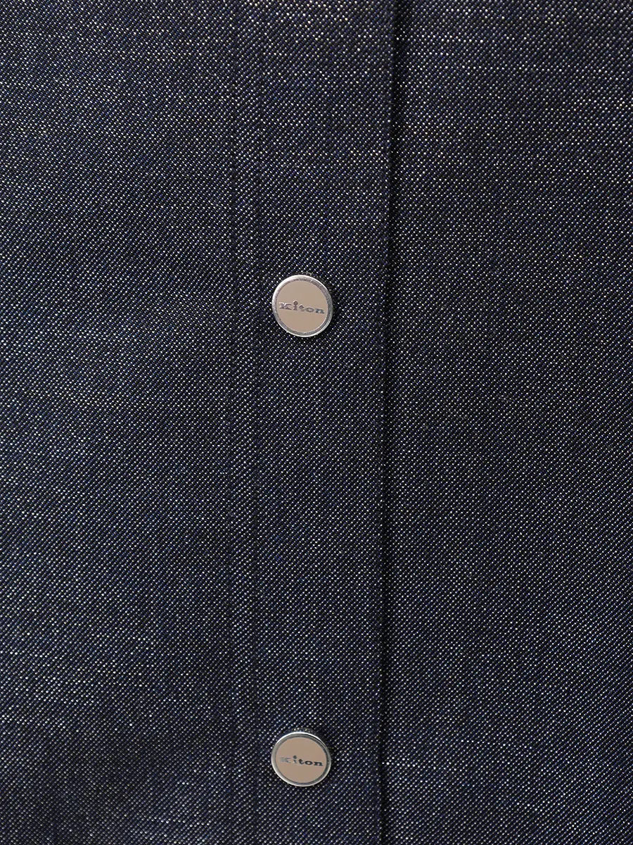 Рубашка шерстяная KITON D54435K0901G01006 Темно Синий  Фото 6