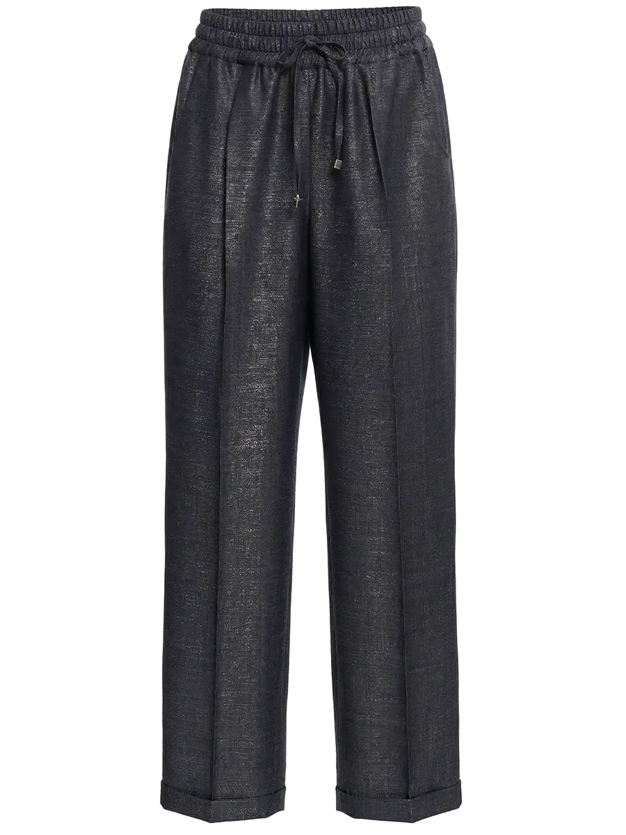 Брюки шерстяные KITON D37102K0901G01000 Темно Синий 