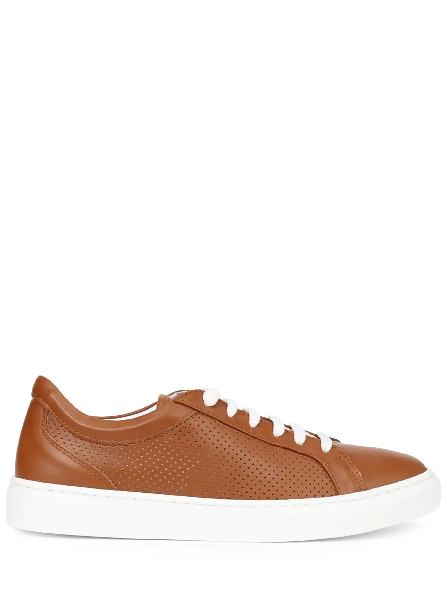 Кеды кожаные KITON DSSBOXN0143504003 Рыжий 