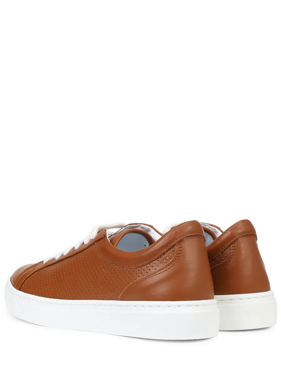 Кеды кожаные KITON DSSBOXN0143504003 Рыжий  Фото 4