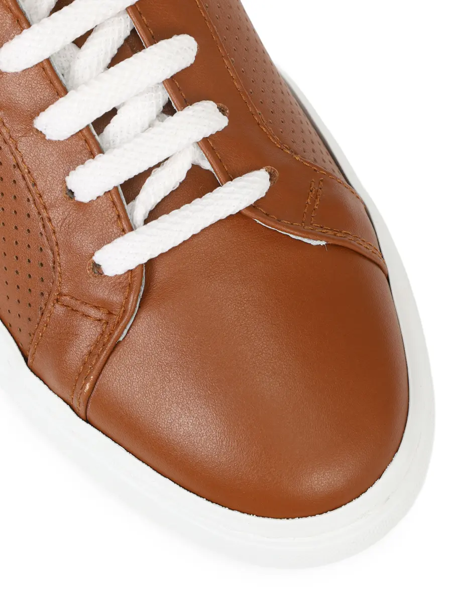 Кеды кожаные KITON DSSBOXN0143504003 Рыжий  Фото 5