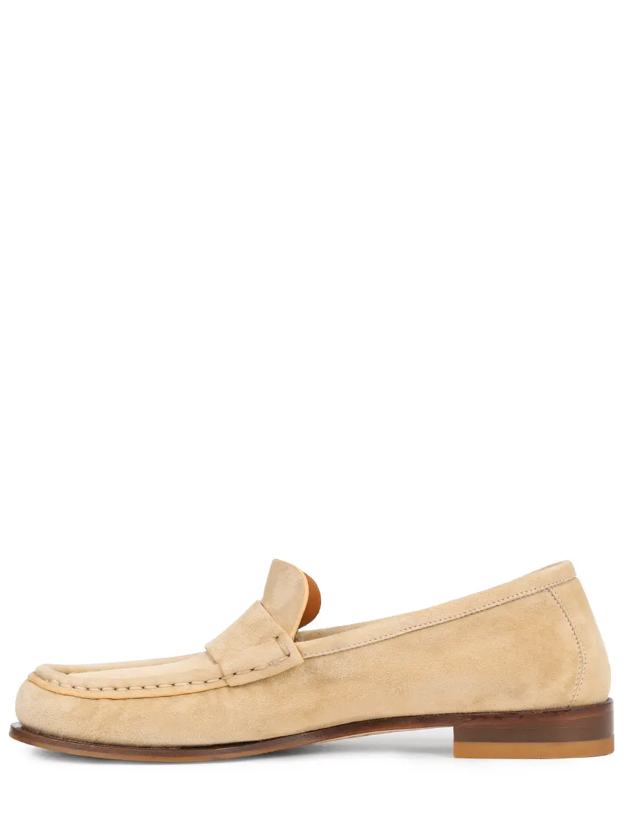 Мокасины замшевые KITON D61806N0100829005 Бежевый  Фото 3