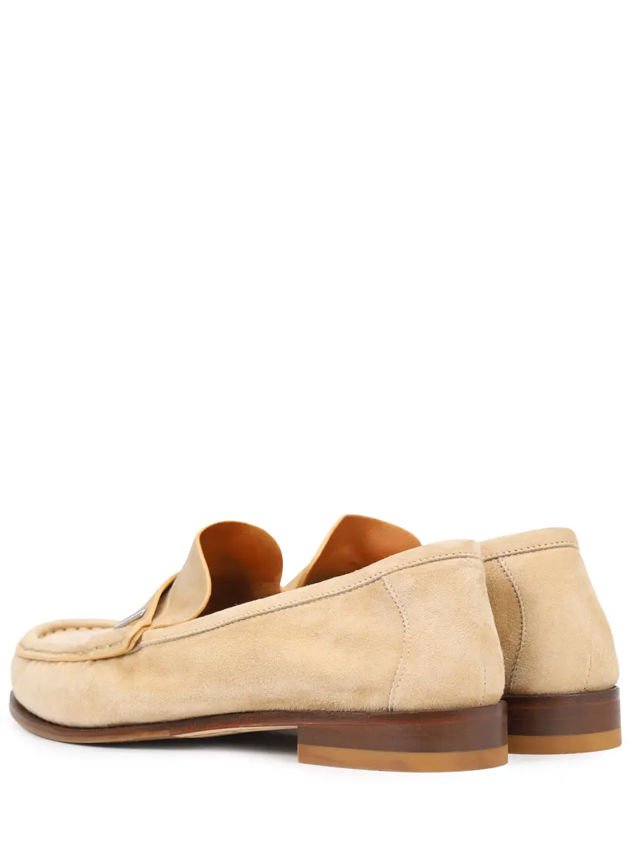 Мокасины замшевые KITON D61806N0100829005 Бежевый  Фото 4