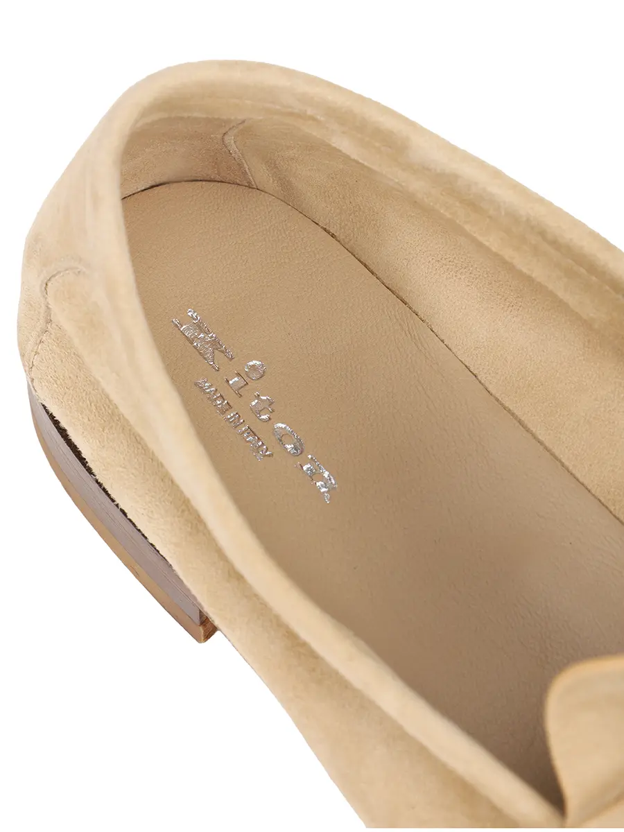 Мокасины замшевые KITON D61806N0100829005 Бежевый  Фото 6