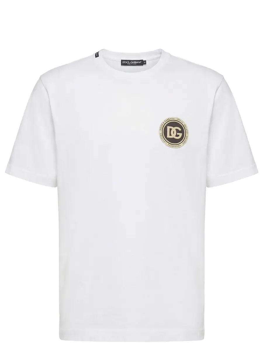 Футболка хлопковая DOLCE & GABBANA G8PN9Z G7PZF W0800 Белый 