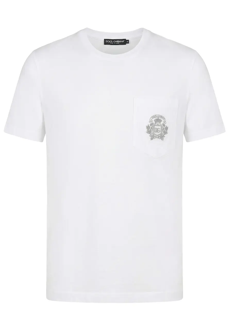 Футболка хлопковая DOLCE & GABBANA G8RA2Z G7PZE W0800 Белый 