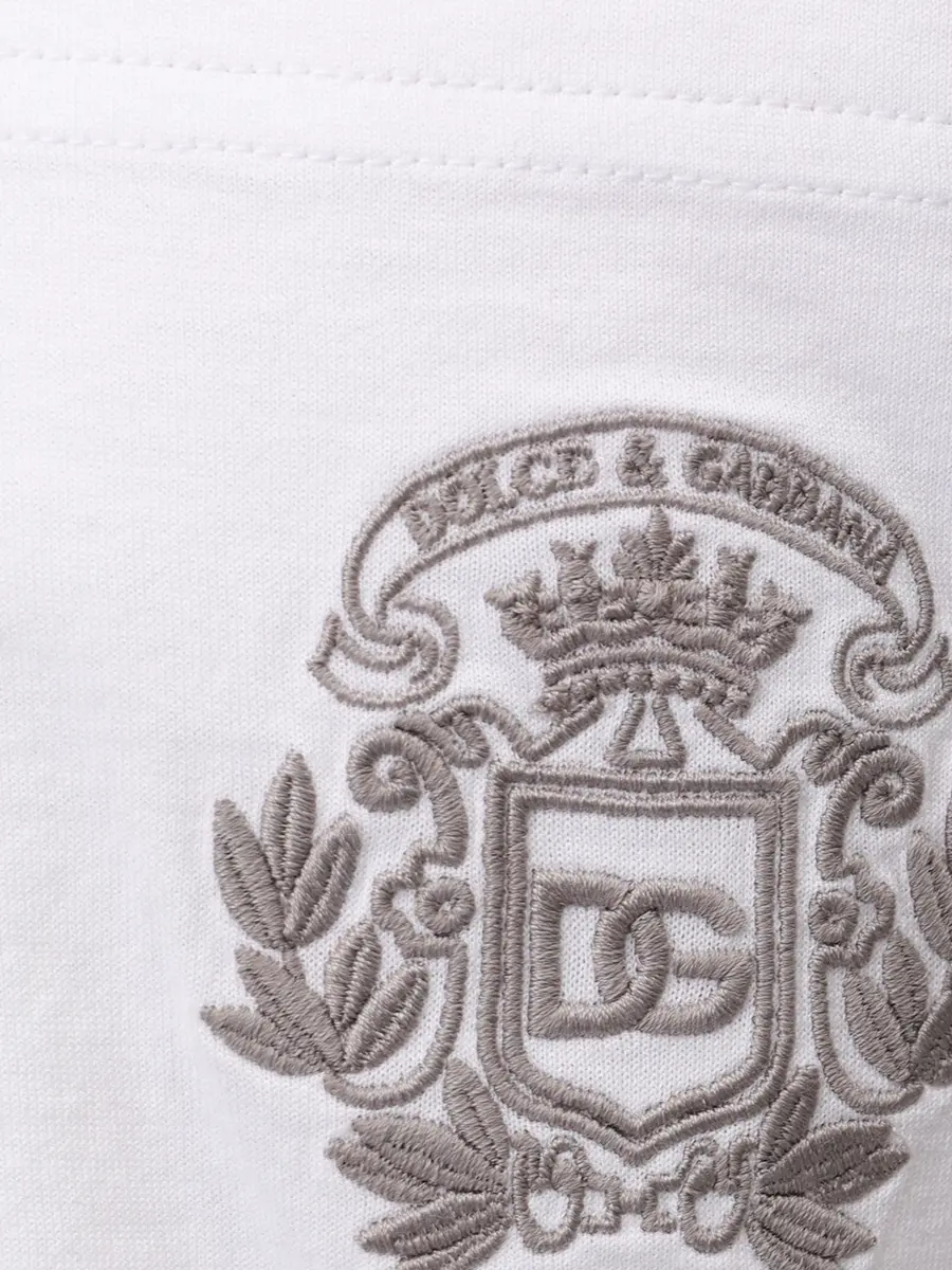 Футболка хлопковая DOLCE & GABBANA G8RA2Z G7PZE W0800 Белый  Фото 6