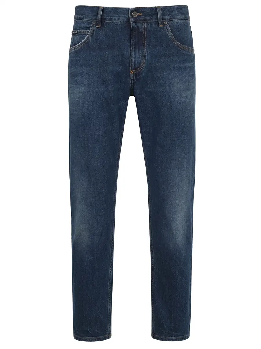 Джинсы Regular Fit хлопковые DOLCE & GABBANA GYJCCZ G8OK9 S9001 REGULAR Синий 