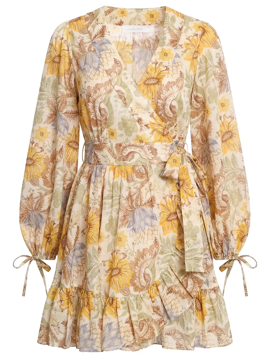 Платье хлопковое ZIMMERMANN 2449DRS263 Цветочный принт 