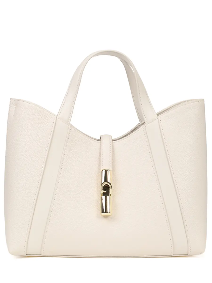 Сумка кожаная Goccia FURLA WB01789_BX3353_PN00 Кремовый 
