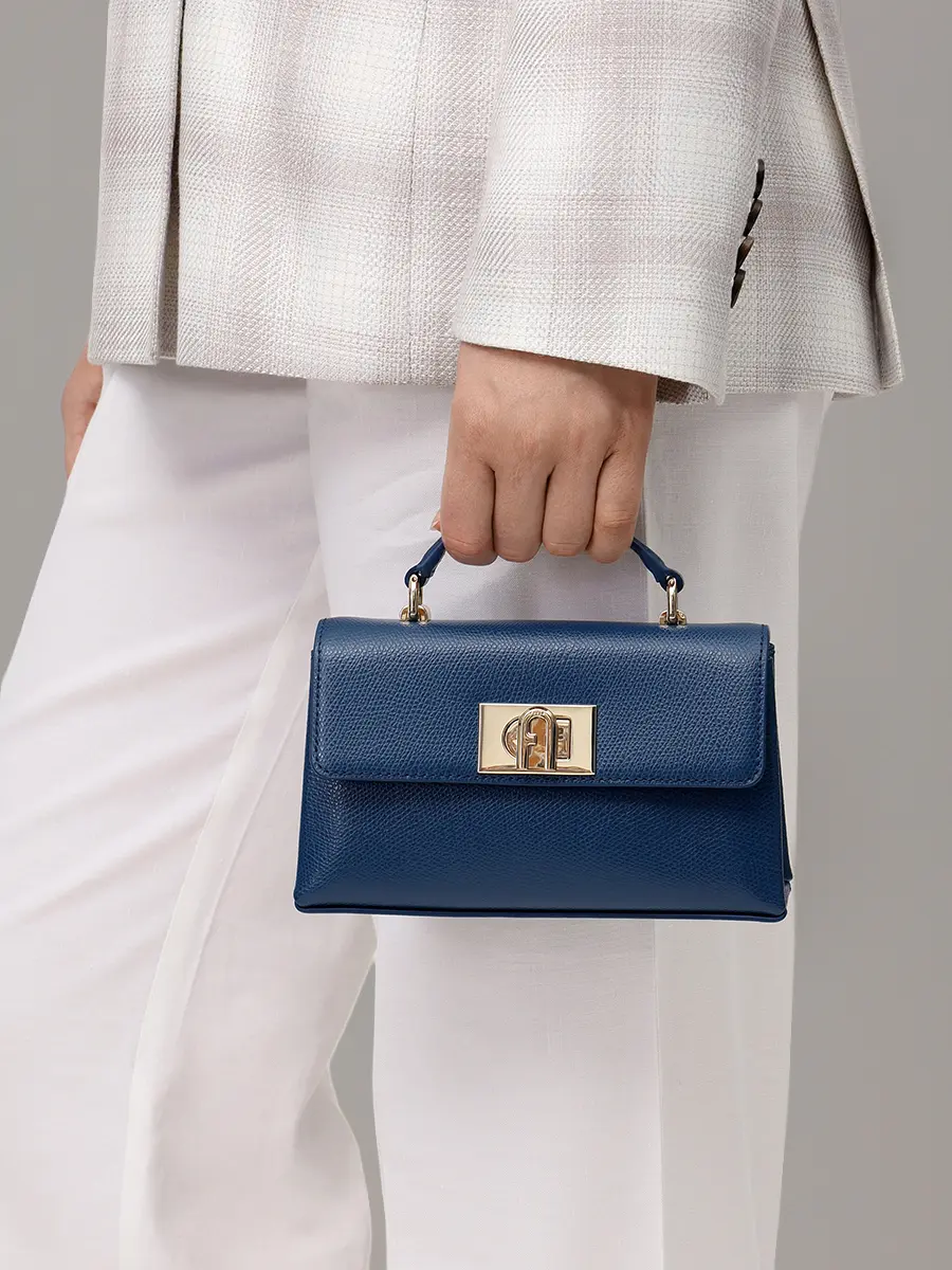 Сумка кожаная FURLA WE00423_ARE000_6600 Синий  Фото 2