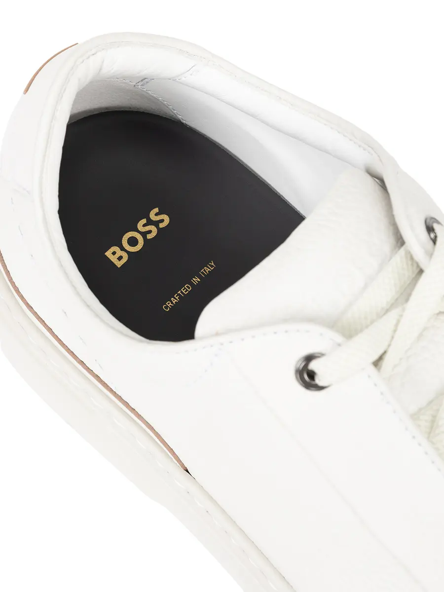 Кеды кожаные BOSS 50545153/112 Белый  Фото 6