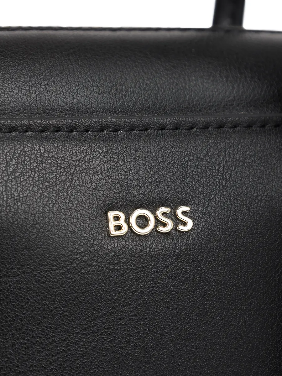 Сумка кожаная BOSS 50557995/001 Черный  Фото 5