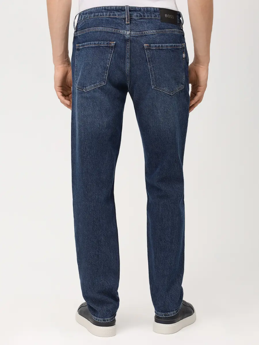 Джинсы Regular Fit хлопковые BOSS 50556523/418 Синий  Фото 3