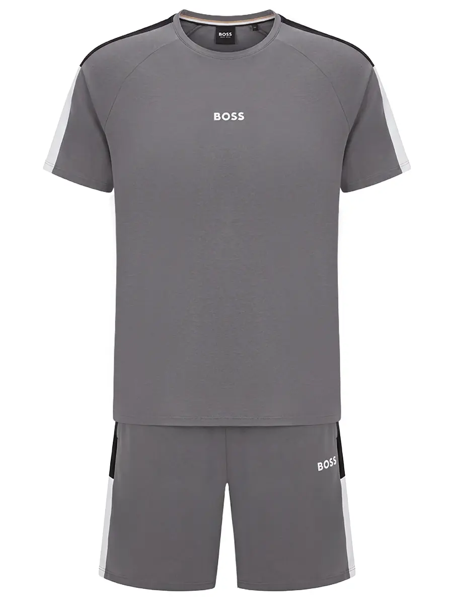 Костюм из хлопка и модала BOSS 50557587/025 Серый 
