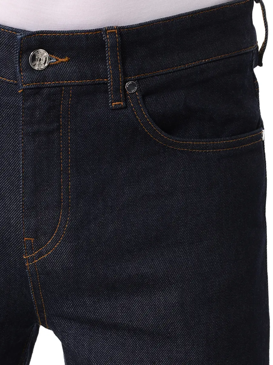 Джинсы Slim Fit хлопковые BOSS 50520828/410 Синий  Фото 5