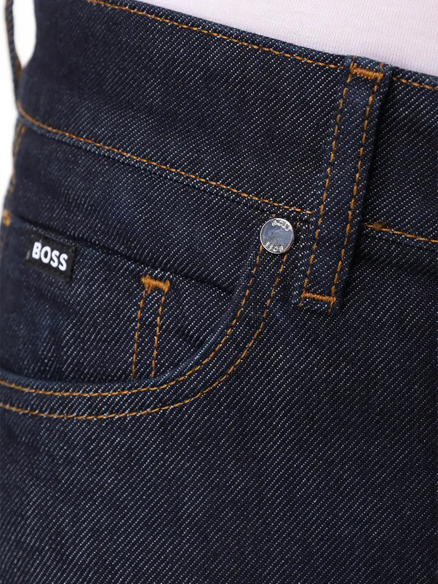 Джинсы Slim Fit хлопковые BOSS 50520828/410 Синий  Фото 6