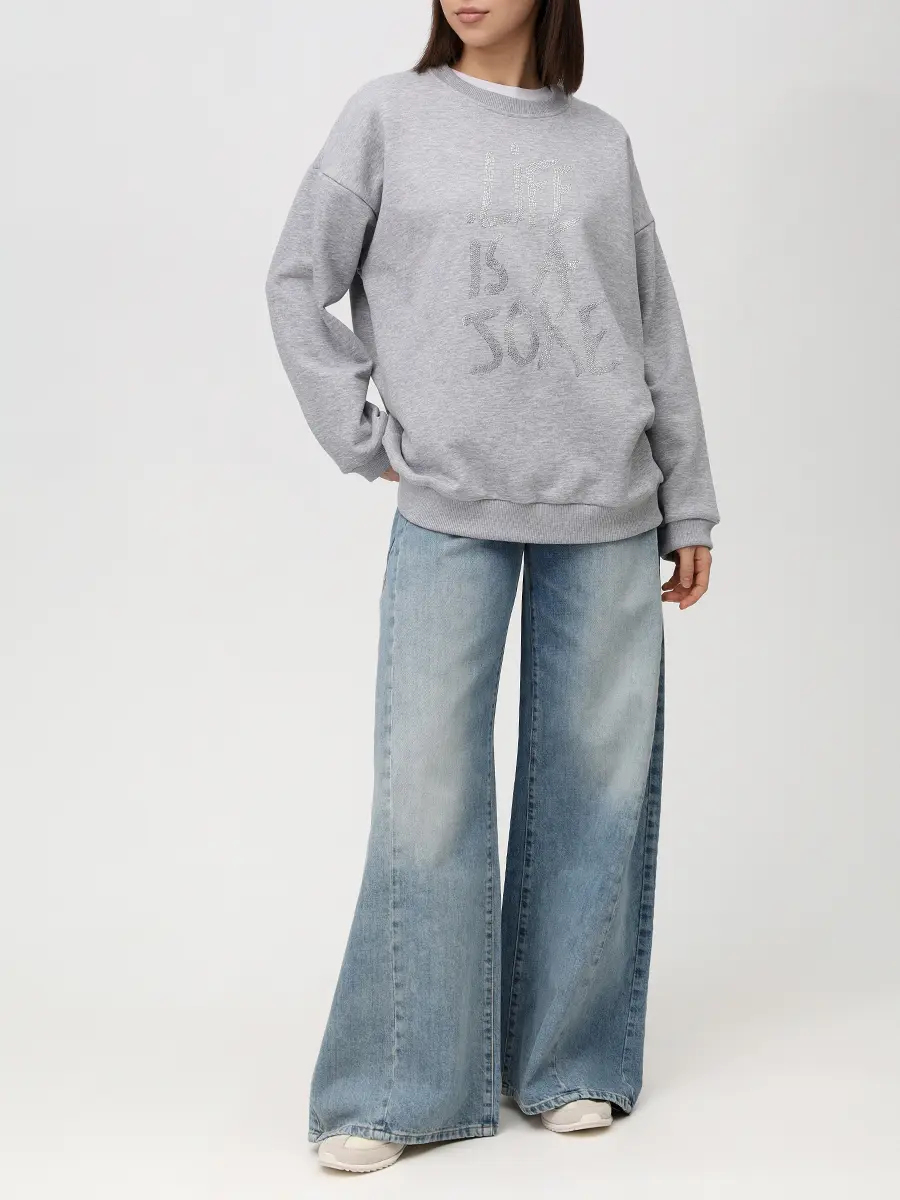 Толстовка хлопковая SEVEN LAB 225-S-J-24-20-127-153 Серый  Фото 2