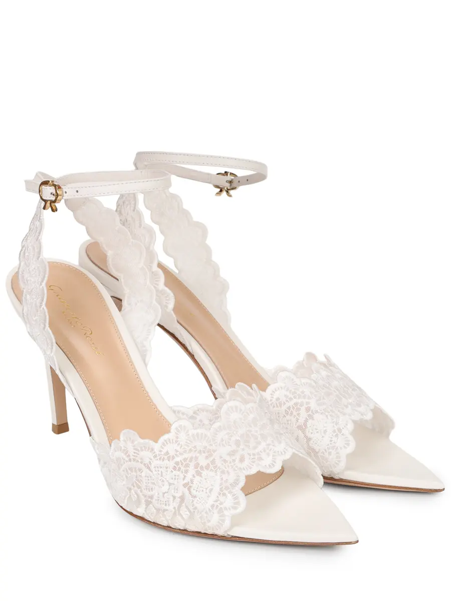 Босоножки комбинированные GIANVITO ROSSI G32607.85RIC.MHPBIBI Белый  Фото 2