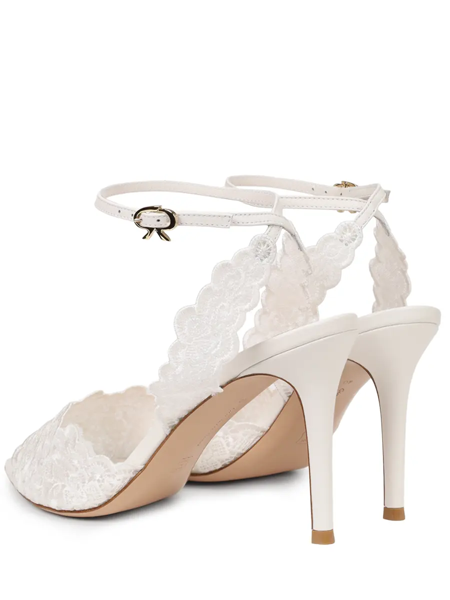 Босоножки комбинированные GIANVITO ROSSI G32607.85RIC.MHPBIBI Белый  Фото 4