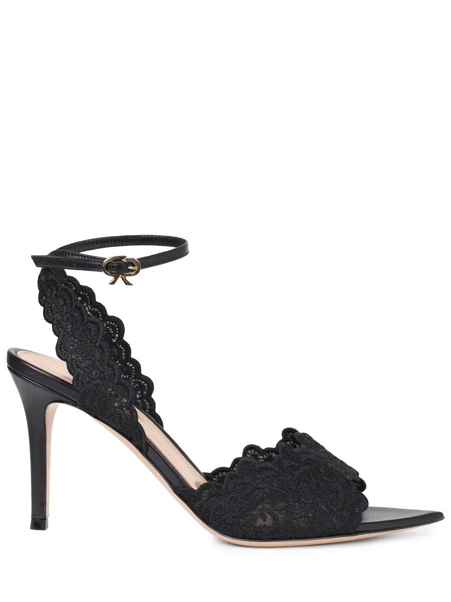 Босоножки комбинированные GIANVITO ROSSI G32607.85RIC.MHPNENE Черный 