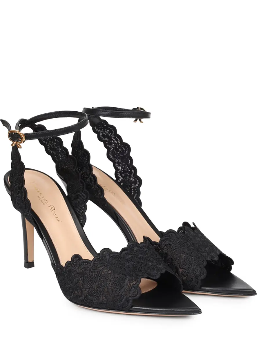Босоножки комбинированные GIANVITO ROSSI G32607.85RIC.MHPNENE Черный  Фото 2