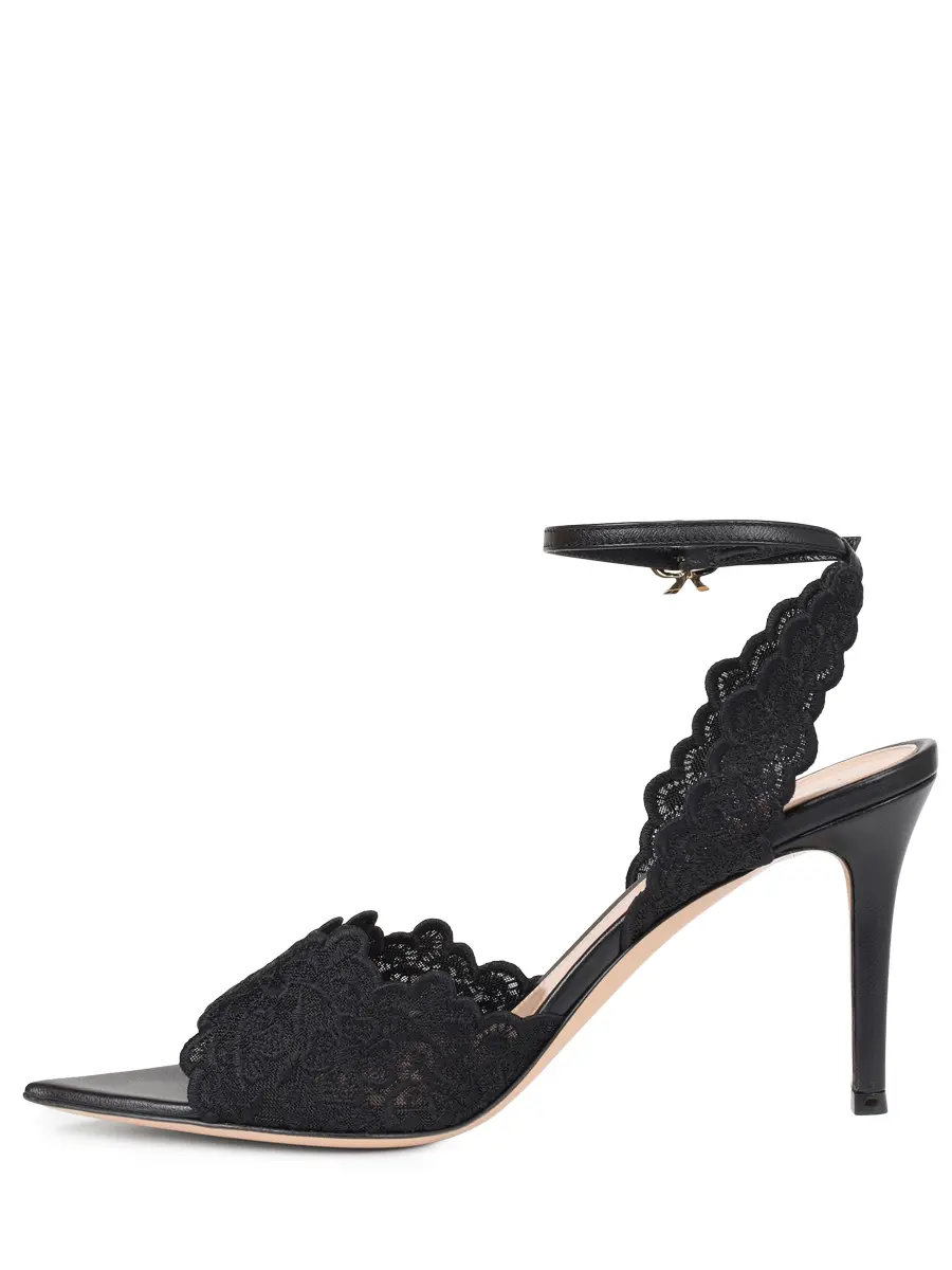 Босоножки комбинированные GIANVITO ROSSI G32607.85RIC.MHPNENE Черный  Фото 3