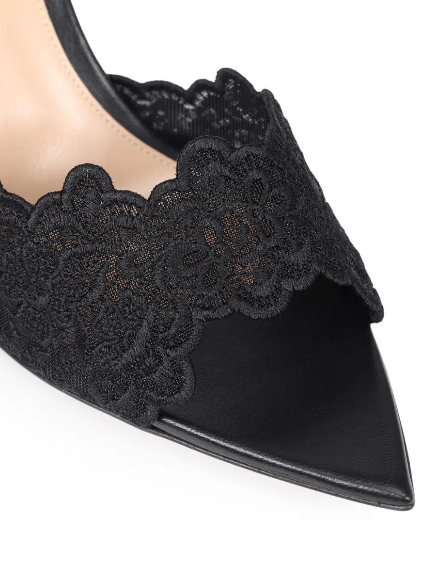 Босоножки комбинированные GIANVITO ROSSI G32607.85RIC.MHPNENE Черный  Фото 5
