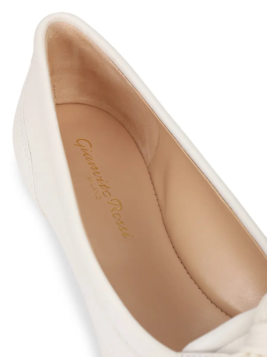 Балетки кожаные GIANVITO ROSSI G25321.05GOM.NXFBIAN Белый  Фото 6