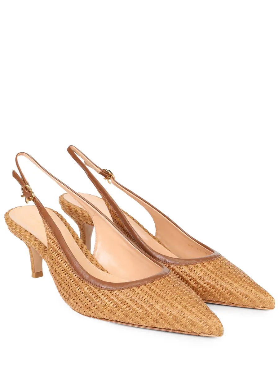 Туфли плетеные GIANVITO ROSSI G95509.55RIC.MBNCUCU Бежевый  Фото 2