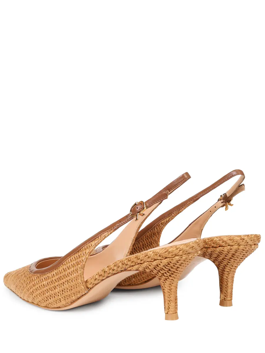 Туфли плетеные GIANVITO ROSSI G95509.55RIC.MBNCUCU Бежевый  Фото 4