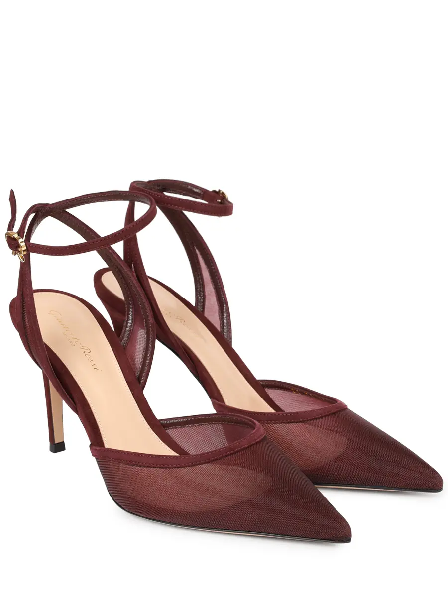Туфли комбинированные GIANVITO ROSSI G95504.85RIC.OXCRYRY Бордовый  Фото 2