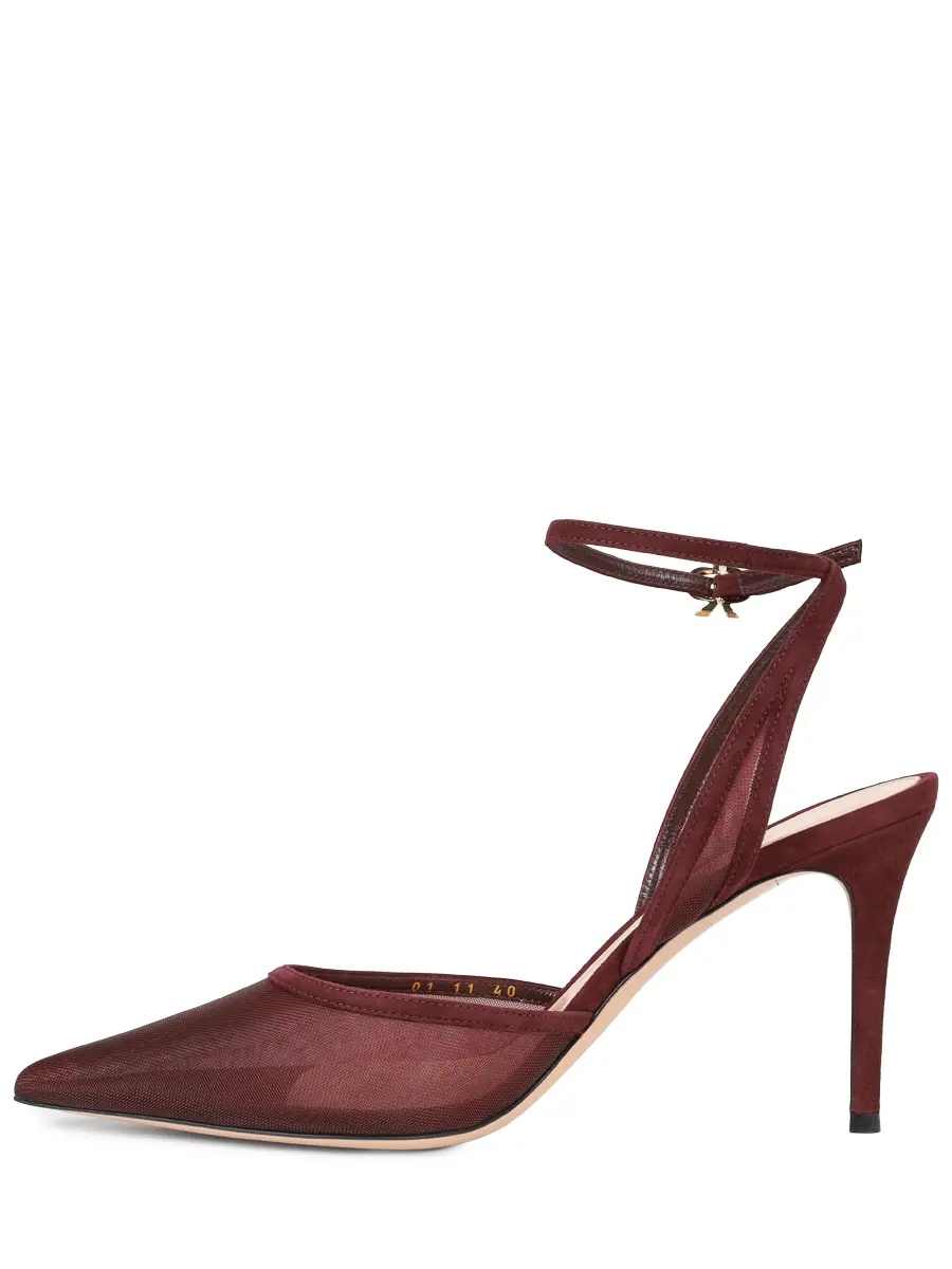 Туфли комбинированные GIANVITO ROSSI G95504.85RIC.OXCRYRY Бордовый  Фото 3