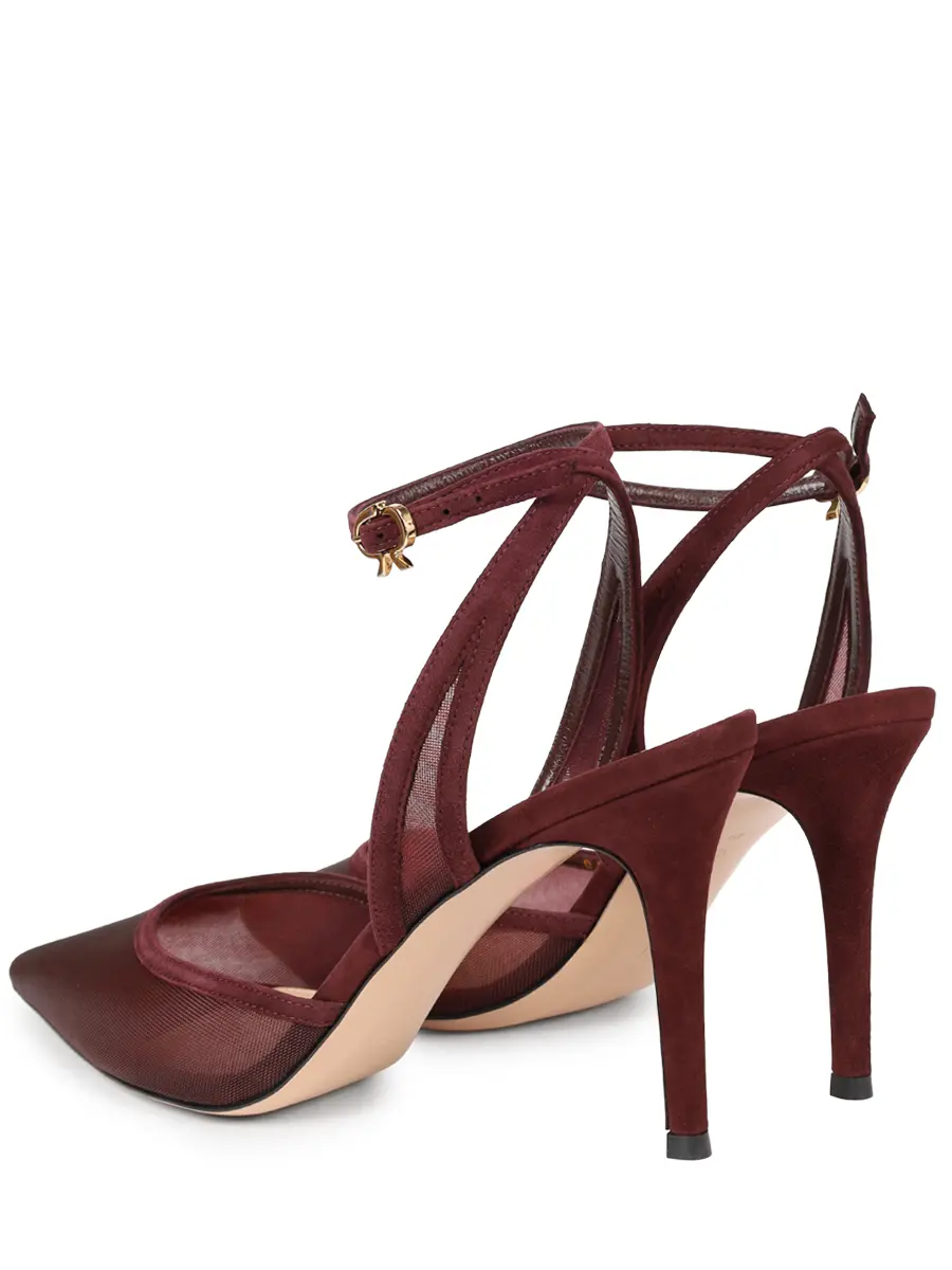 Туфли комбинированные GIANVITO ROSSI G95504.85RIC.OXCRYRY Бордовый  Фото 4