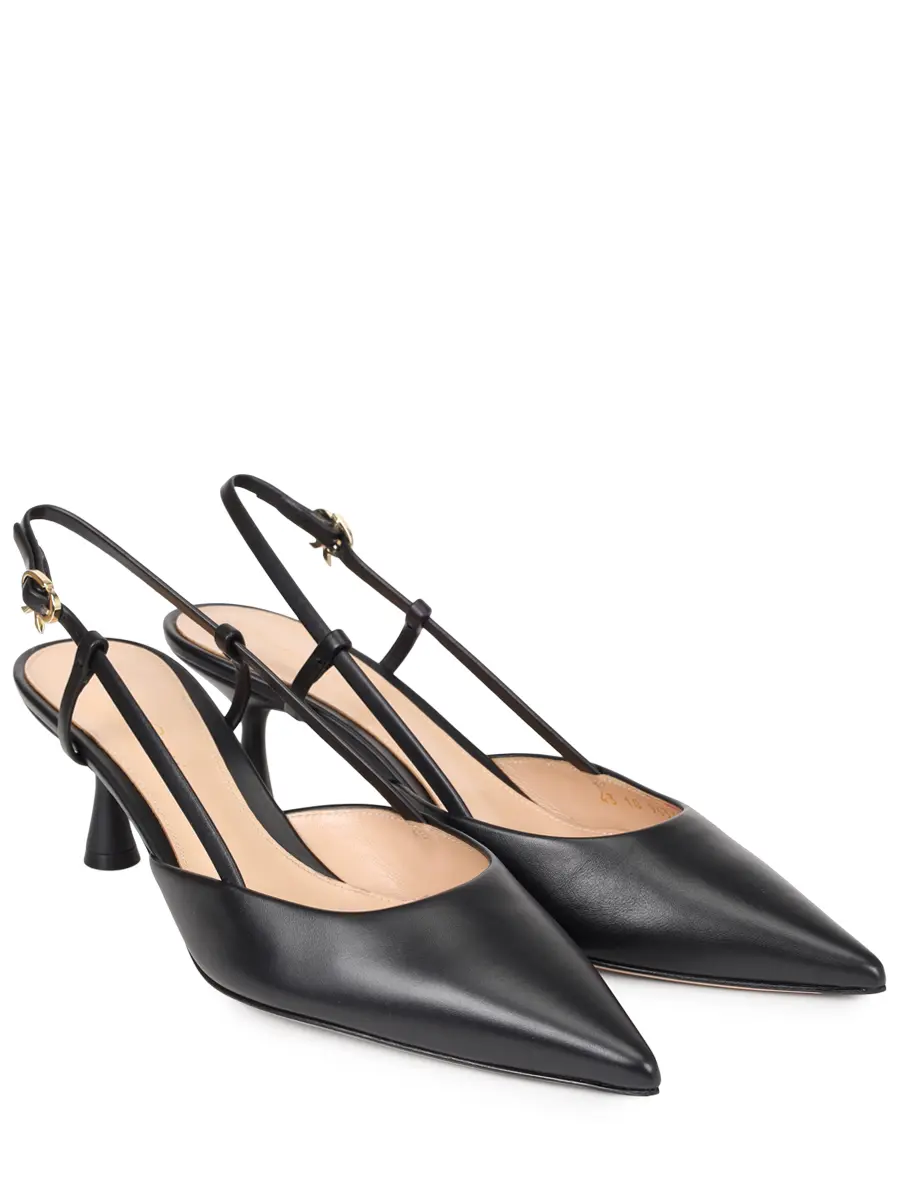 Туфли кожаные GIANVITO ROSSI G95332.55LAC.VITNERO Черный  Фото 2