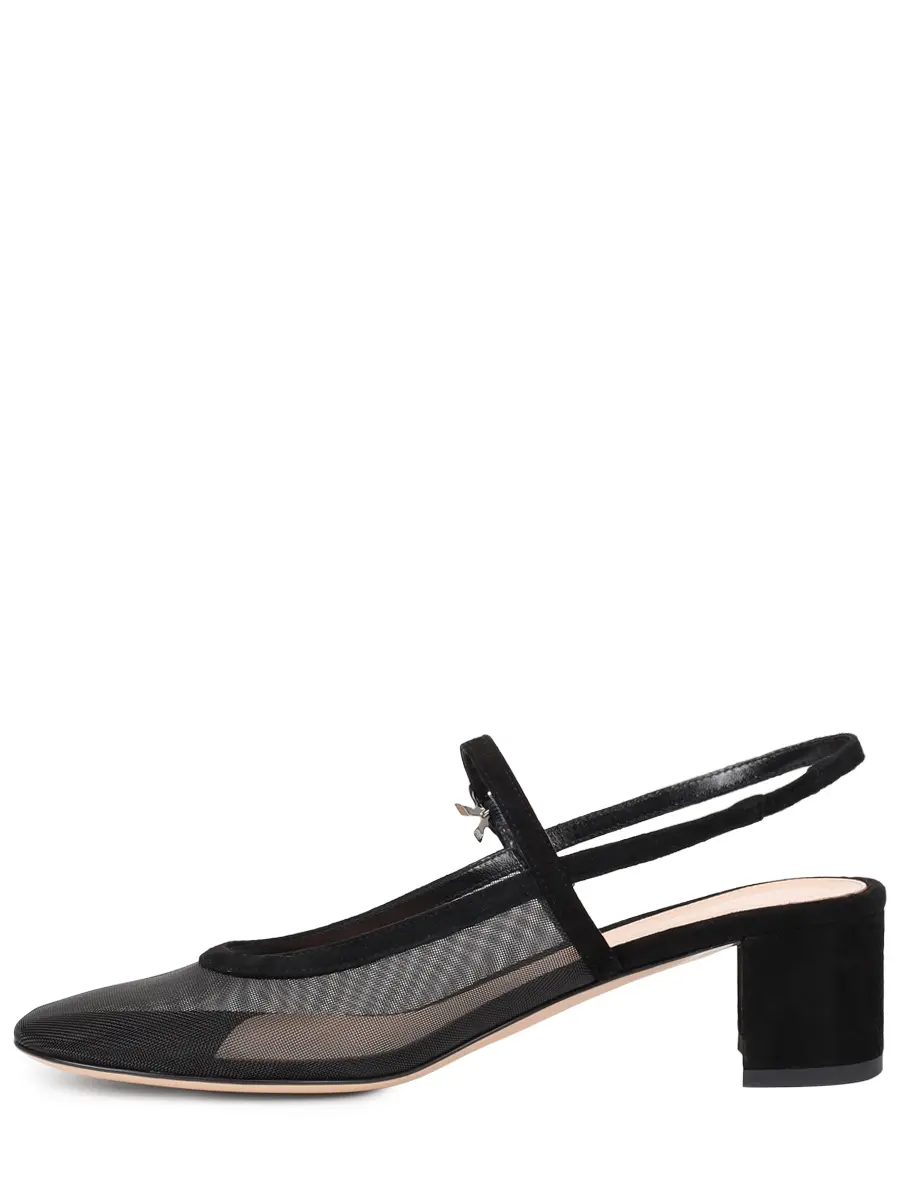 Туфли текстильные GIANVITO ROSSI G95574.45RIC.RSCNENE Черный  Фото 3