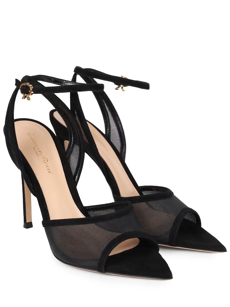 Босоножки комбинированные GIANVITO ROSSI G32611.15RIC.COZNENE Черный  Фото 2
