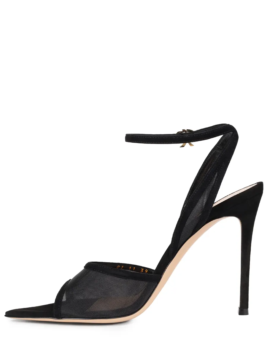Босоножки комбинированные GIANVITO ROSSI G32611.15RIC.COZNENE Черный  Фото 3