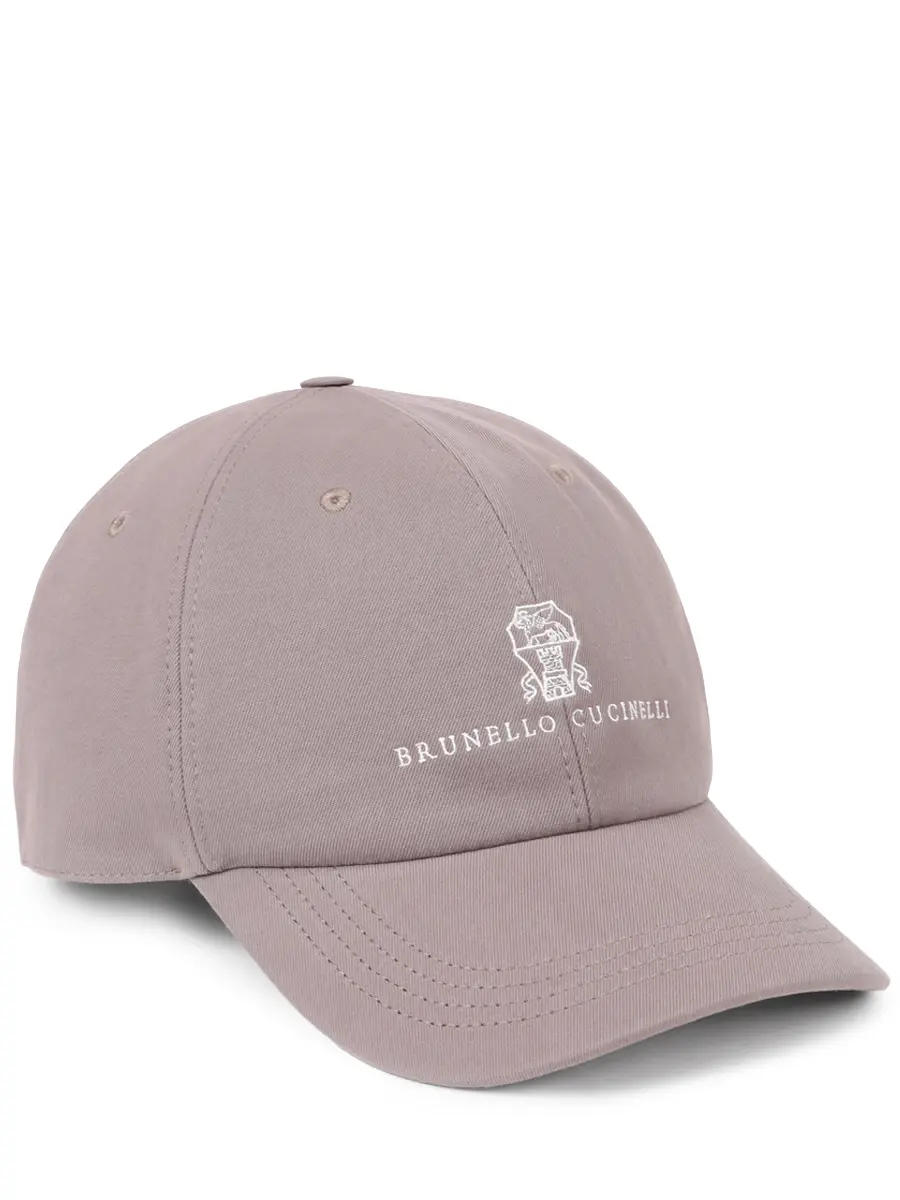 Бейсболка хлопковая BRUNELLO CUCINELLI M252D9850 CTS80 Коричневый 