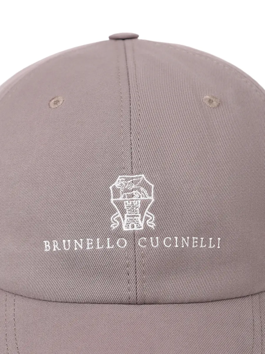 Бейсболка хлопковая BRUNELLO CUCINELLI M252D9850 CTS80 Коричневый  Фото 3