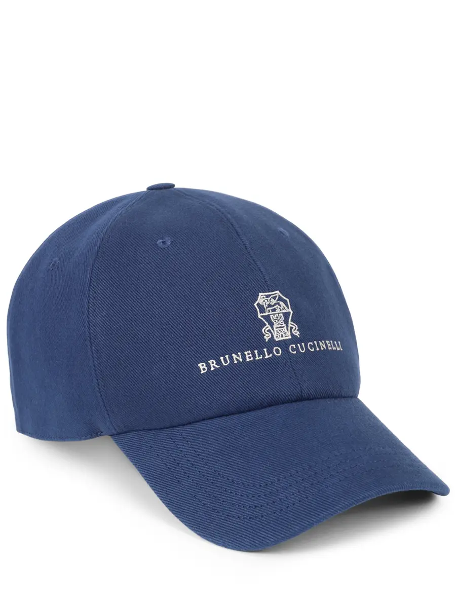 Бейсболка хлопковая BRUNELLO CUCINELLI MH2489850 CWW57 Синий 