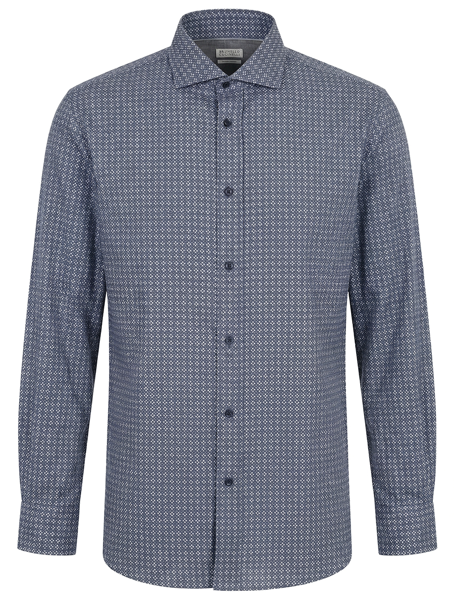 Рубашка Easy Fit хлопковая BRUNELLO CUCINELLI