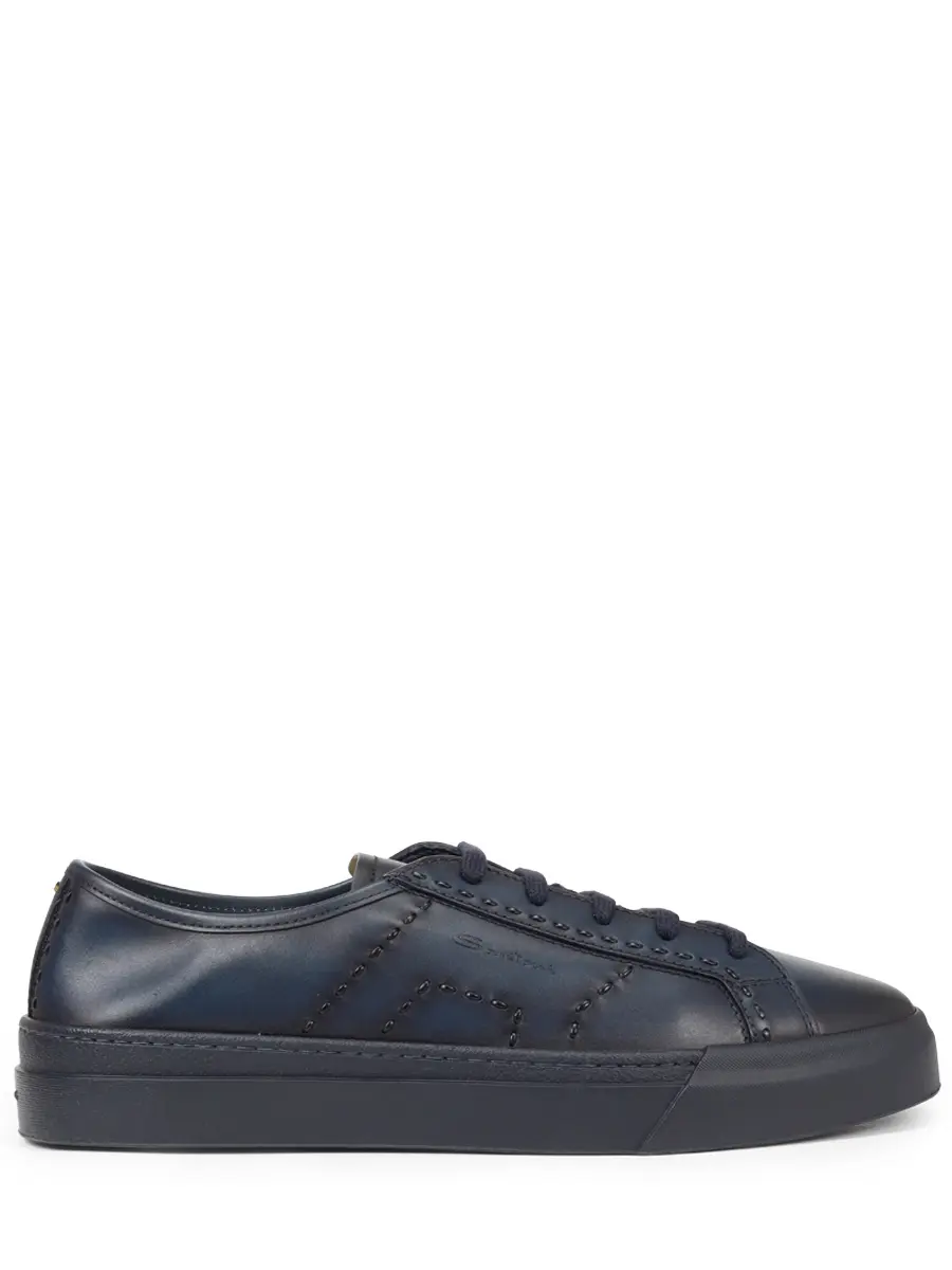 Кеды кожаные SANTONI MBGG22063OCNTPGCU60 Синий 
