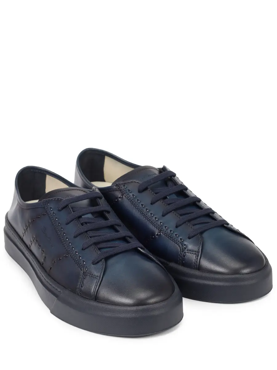 Кеды кожаные SANTONI MBGG22063OCNTPGCU60 Синий  Фото 2