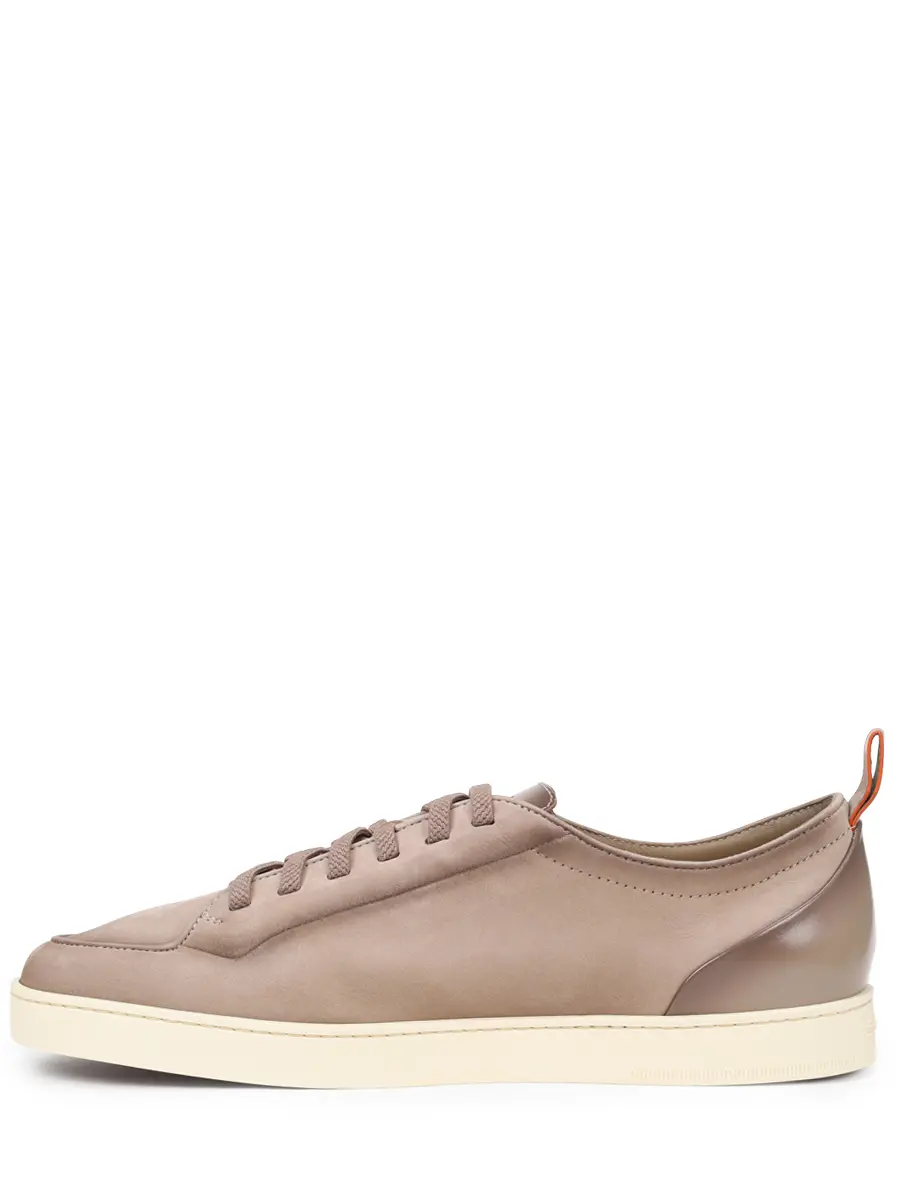Кеды из нубука SANTONI MBNG22184TIRTFEHE55 Бежевый  Фото 3