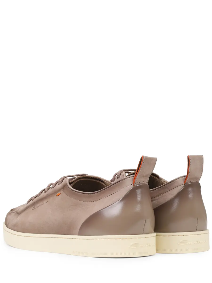 Кеды из нубука SANTONI MBNG22184TIRTFEHE55 Бежевый  Фото 4